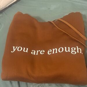 Brown Sweater with Inspirational Quote